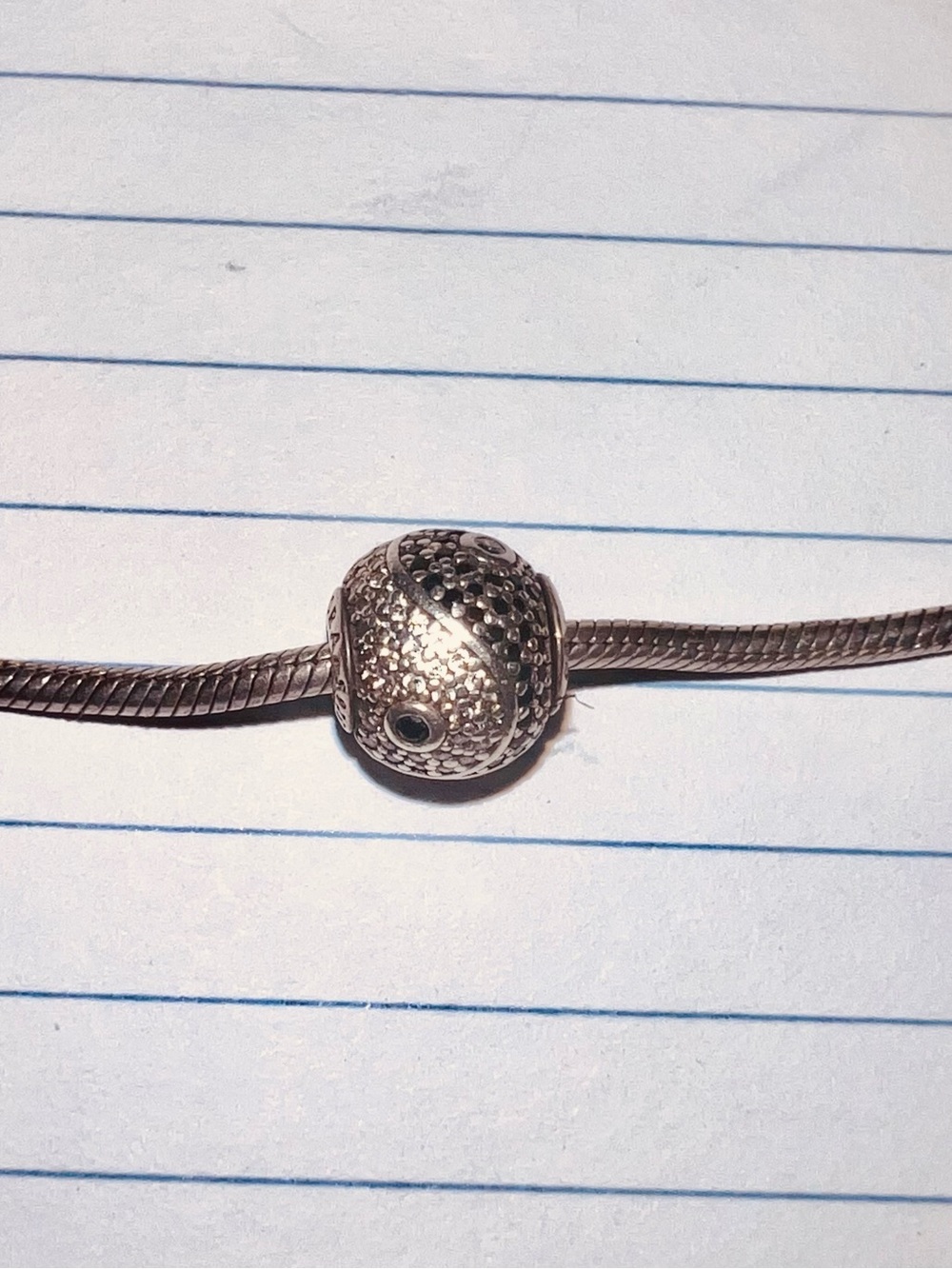 Pandora Essence Collection yin yang Balance charm. Retired! Pave stones!